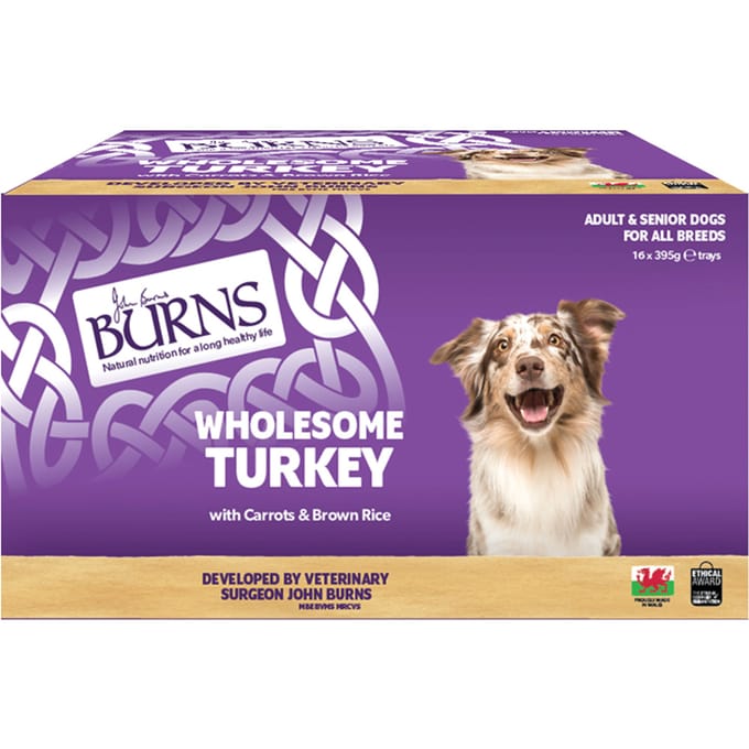Burns natvoer voor honden 16 x 395 g - Kalkoen