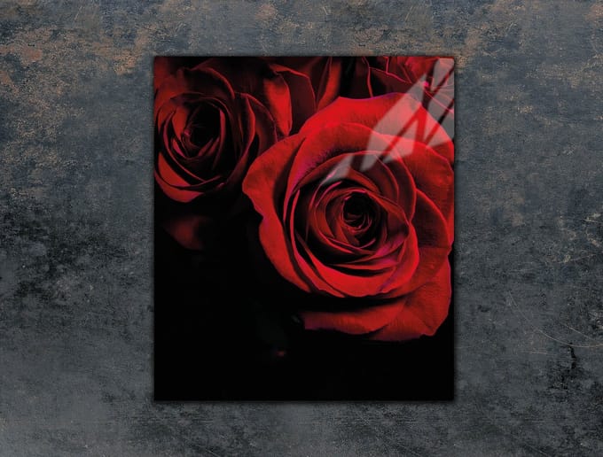 TMK ArtDeko - Snijplank - Gehard Glas - 45x52 cm - Roos