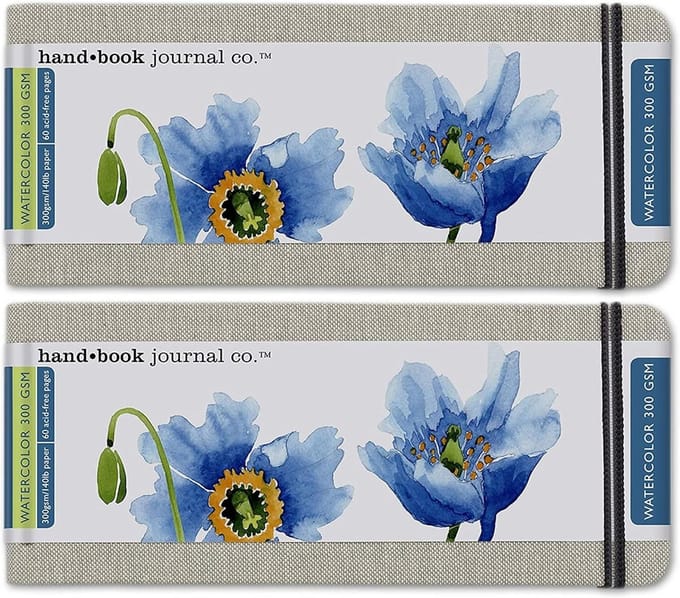 Aquarel Schetsboek Journal Pocket Panorama Hardcover
