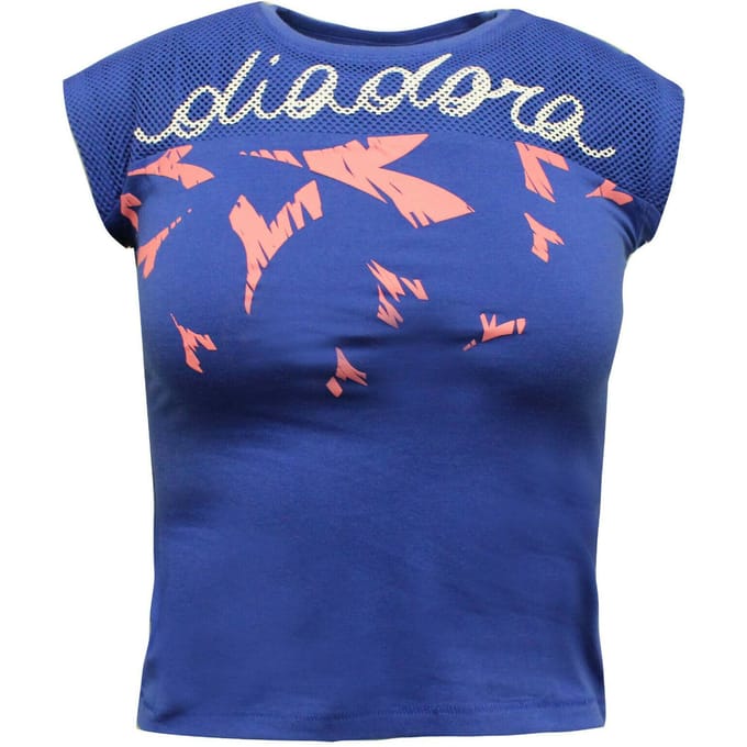 Diadora Grafisch T-shirt Kinderen Blauw