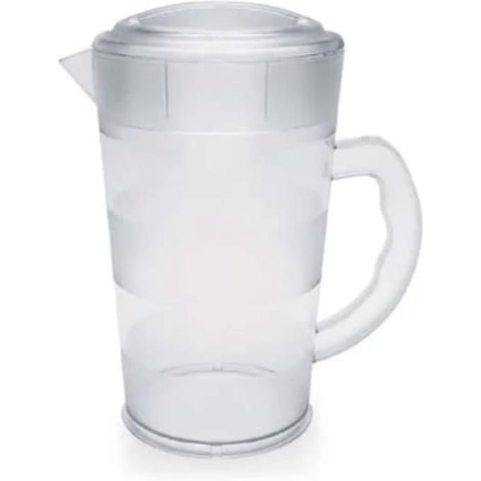 Pichet Acrylique 1,9L avec Couvercle - Robuste et Léger pour Bar et Maison