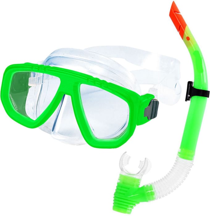 Snorkelset: Snorkelbril + Snorkel - Groen