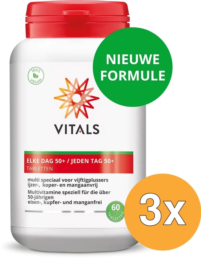 3x Vitals Elke Dag 50+ (60 tabletten)