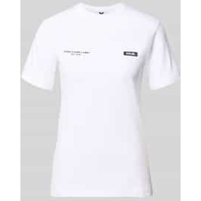 T-shirt met logoprint en labelpatch