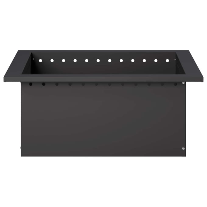 vidaXL - Vuurschaal - Ring - Zwart - 60 - x - 60 - x - 25 - cm - Staal