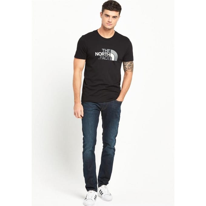 The North Face Heren T Shirt SS Easy Tee Zwart