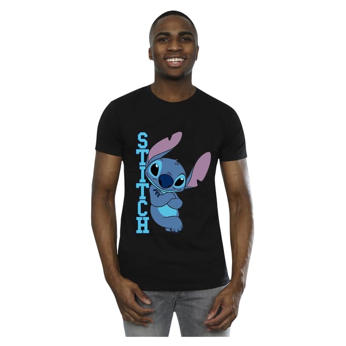 Disney Heren Lilo en Stitch Posing T-shirt (Zwart)