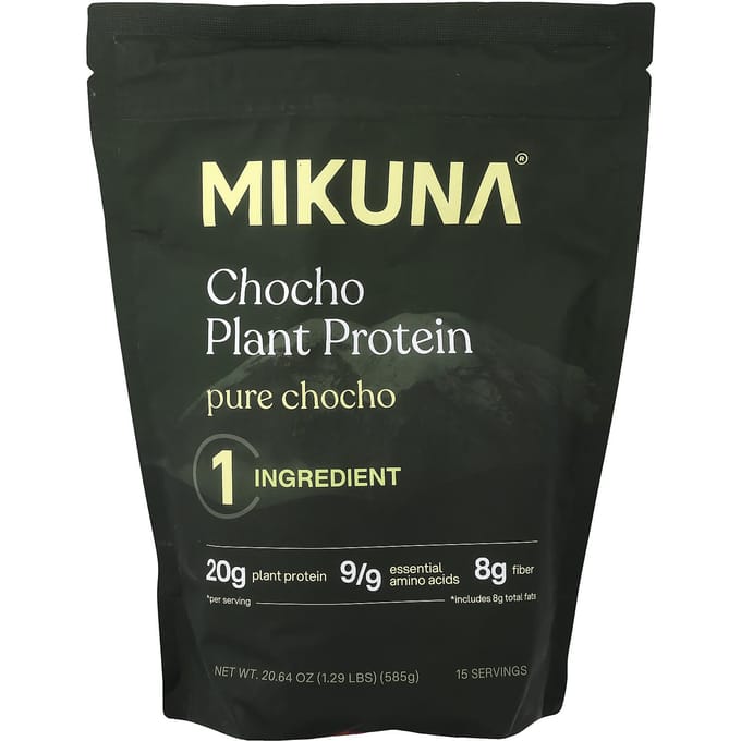 MIKUNA, Poudre de Protéines Végétales Chocho, Chocho Pur, 1,29 lb. (585g)