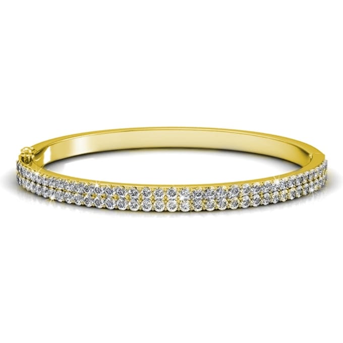Glamour armbanden - Goud en kristal