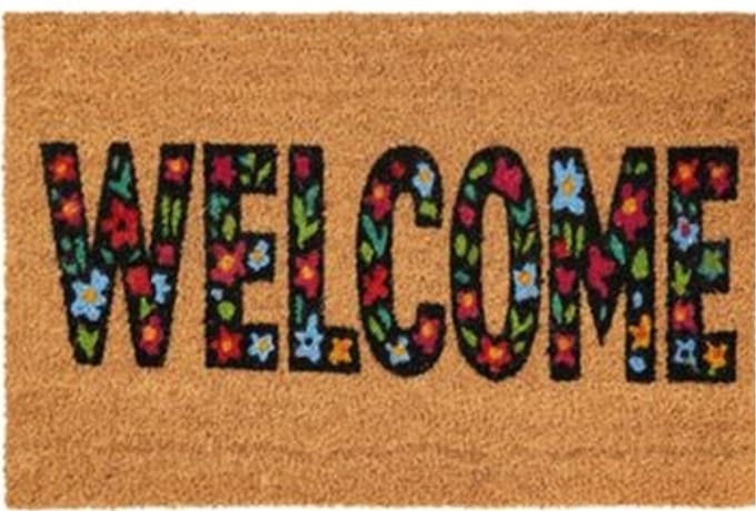 Home & Styling Deurmat Welcome Kokos - 59x39cm - Bruin