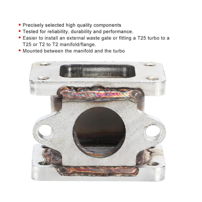 T25 naar T25 T2 naar T2 RVS Uitlaatadapter Externe Wastegate Flens gray