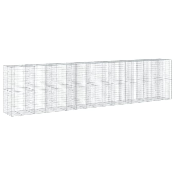 vidaXL - Schanskorf - 850x100x200 - cm - gegalvaniseerd - ijzer - zilverkleurig