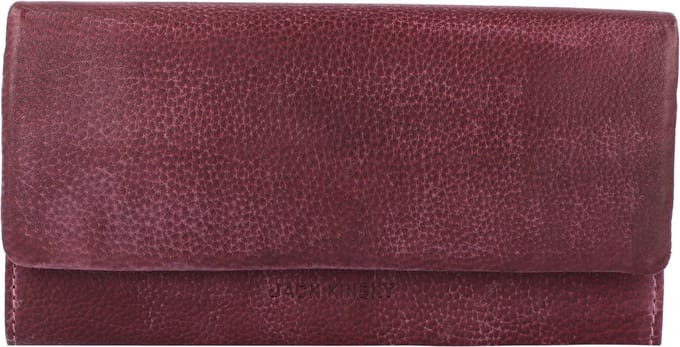 Jack Kinsky Nassau Portemonnee Leer 19 cm - Dames - Horizontaal - aubergine