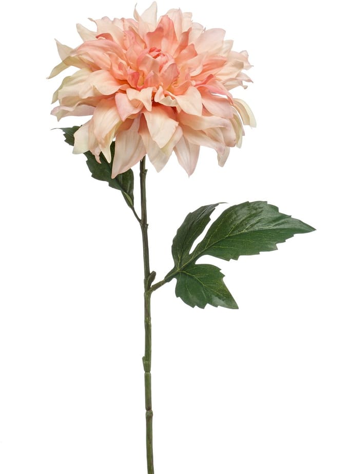 Emerald - Kunstbloem Dahlia peach 60cm - Kunstplant voor binnen