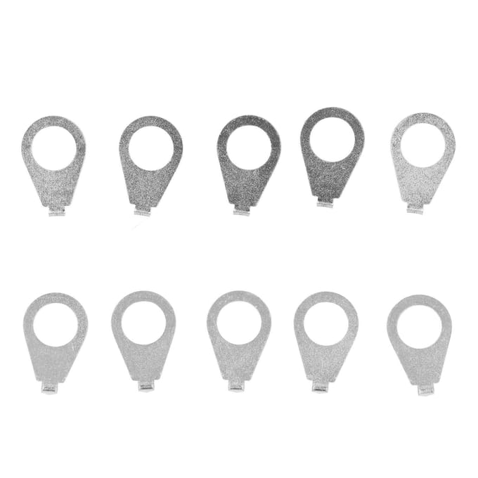 10 STUKS Gitaarknoppen Pointer Indicator Plaat IJzeren Gitaar Potentiometer Indicator Afstandhouder Zilver white