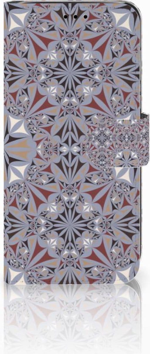 Boekhoesje voor Huawei P20 Lite Bookcase Flower Tiles