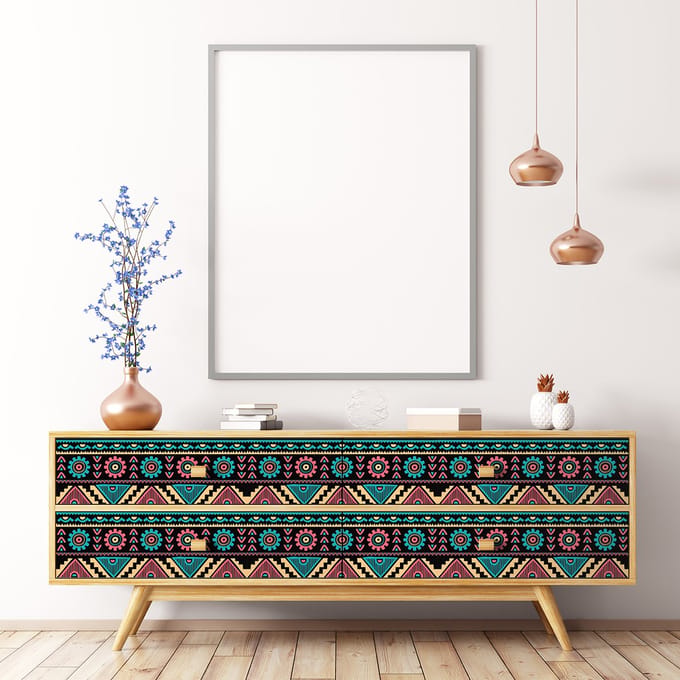 Etnische sticker voor meubels, Sika, 60 x 90 cm