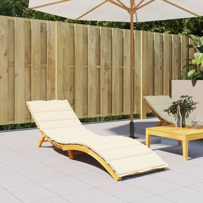vidaXL - Ligbedkussen - 200x70x3 - cm - oxford - stof - crèmekleurig