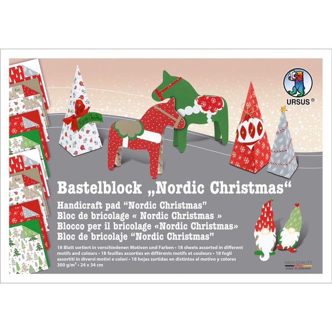 Ambachtelijk blok "Nordic Christmas"