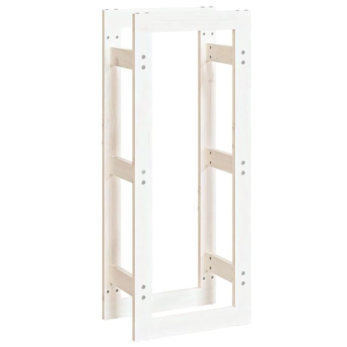 vidaXL - Haardhoutrek - 41x25x100 - cm - massief - grenenhout - wit