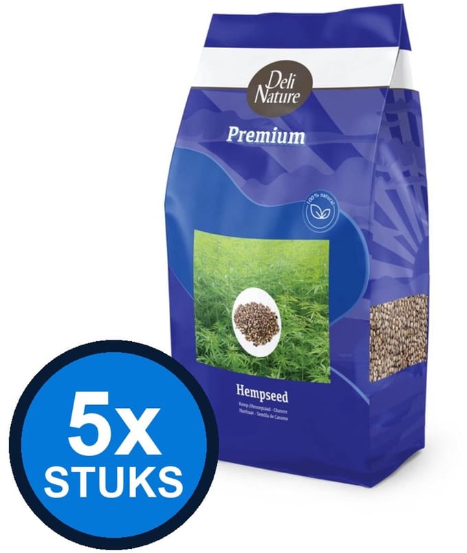 5x Deli Nature - Premium kempzaad 700gr - Vogelvoer - 700 g