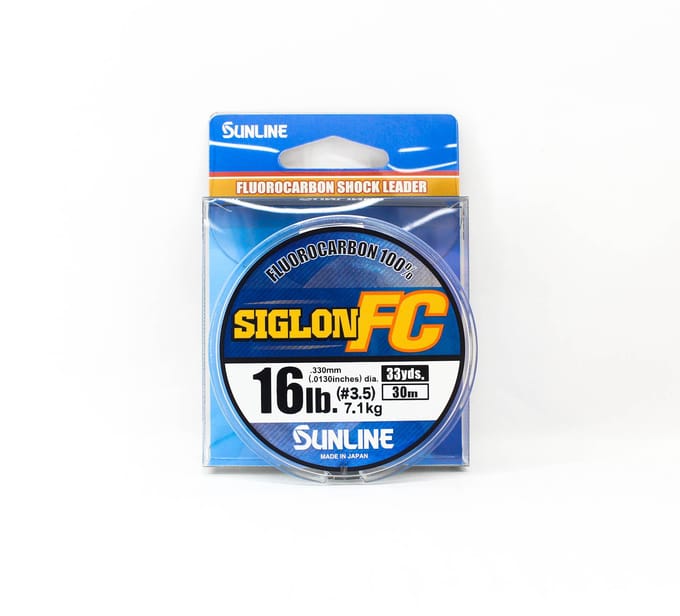 Sunline Fluorocarbon Onderlijn Siglon FC 100% 30m 16lb Diameter 0.33mm (8210) schoon