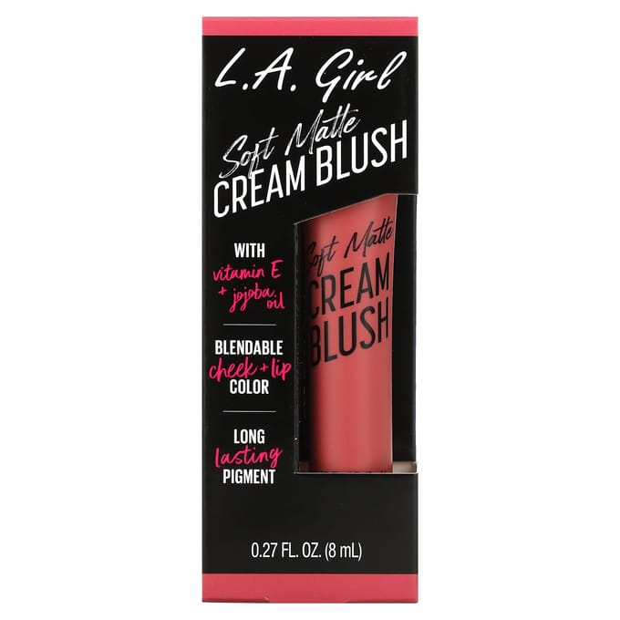 L.A. Girl, Soft Matte Cream Blusher, Gbl444 Kiss Up, 8Ml(0.27Fl Oz) black