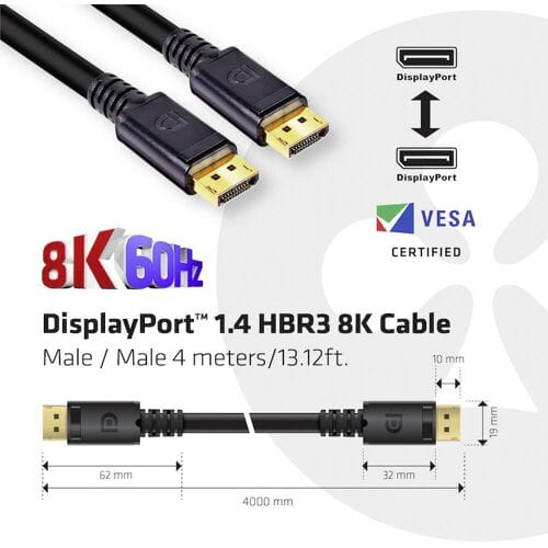 Club 3D - DisplayPort cable - DisplayPort to DisplayPort - 4 m