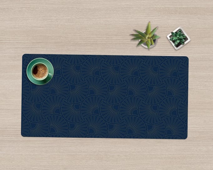 Coloray Bureau Onderlegger - Decoratieve compositie Bureau Pad - 90 cm x 45 cm - Marine Bureau Onderlegger - Bureau Mat - Bureaumat - Onderlegger Bureau - Bureau Onderlegger Groot