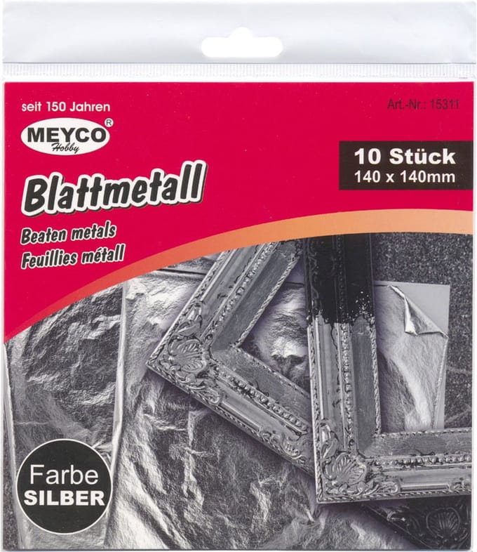 Meyco Bladmetaal | Zilver | 10 vellen 14 x 14 cm
