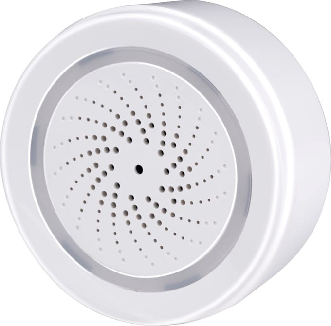 alpina Smart Home Slimme Sirene - Bewegingssensor - 90dB - 8 Geluiden - Alarm voor Binnen