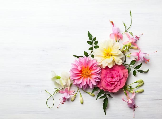 TMK ArtDeko - Snijplank - Glas - Gehard - Kleurige Bloemen
