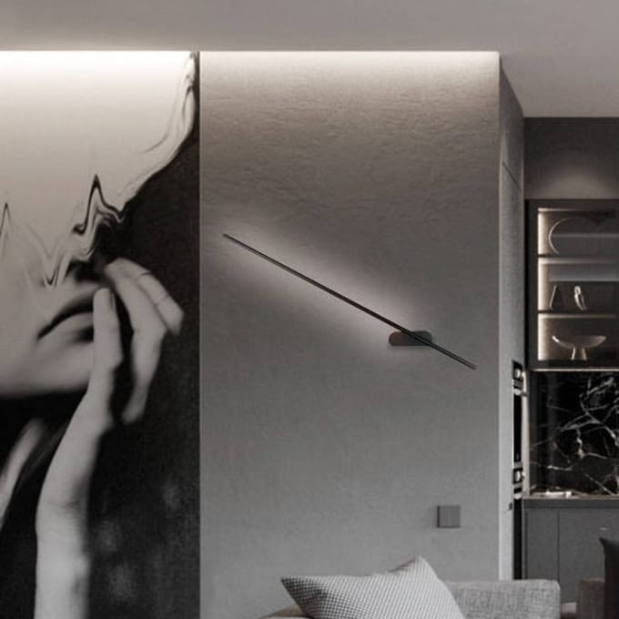 Viokef LED wandlamp Felix, instelbaar, zandzwart