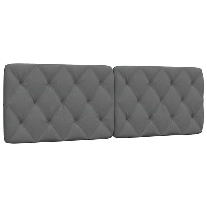 vidaXL - Hoofdbordkussen - 160 - cm - stof - donkergrijs