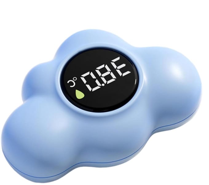 Badthermometer Wolk - Watertemperatuur meter - Veilig Baden - Drijvende LED Sensor - 10.6 cm - Veelkleurig