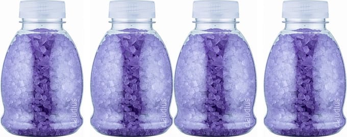 Claudius Badzout Lavendel - 375 gram - Fles met transparante dop - Set van 4 stuks