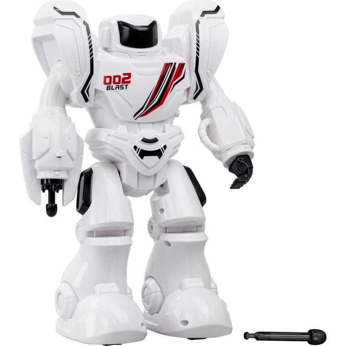 Robot Robo Blast One wit - Bestuurbare Speelgoedrobot met schietende vuist - 26 cm hoog