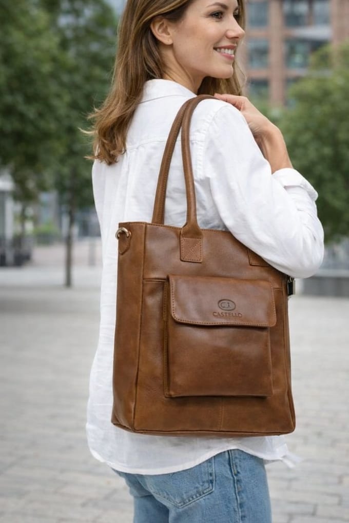 Castillo Hunter Tibu Shopper 13,3" Cognac