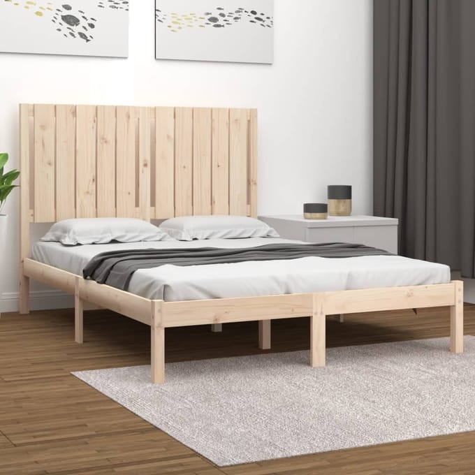 vidaXL - Bedframe - massief - hout - 120x190 - cm