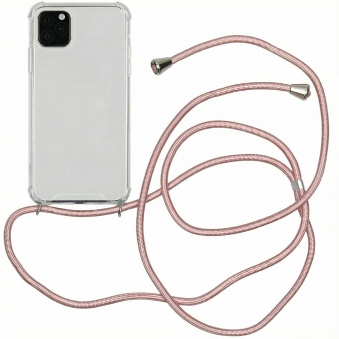 imoshion Hoesje - Geschikt voor Apple iPhone 11 Pro Max - Backcover met koord - Rosé Goud