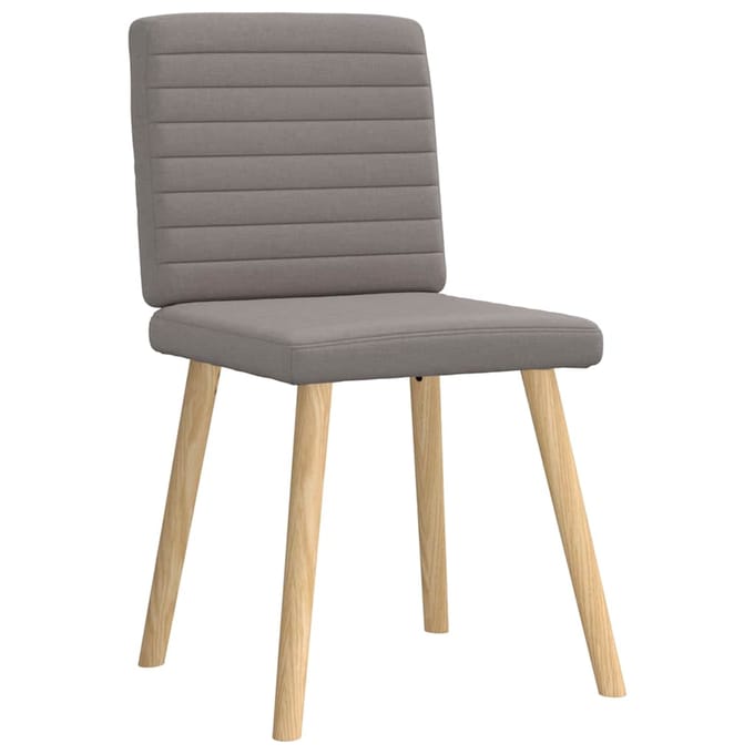 vidaXL Eetkamerstoelen 4 st draaibaar stof taupe