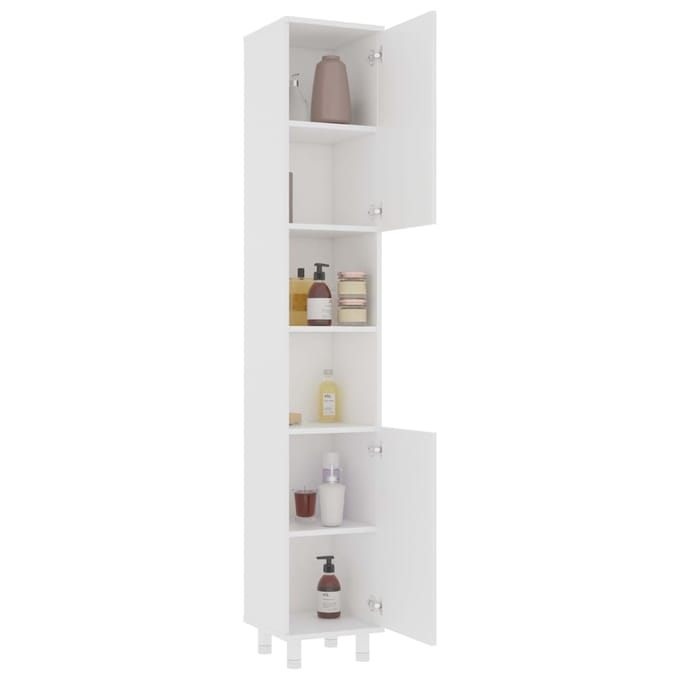 vidaXL - Badkamerkast - 30x30x179 - cm - spaanplaat - wit