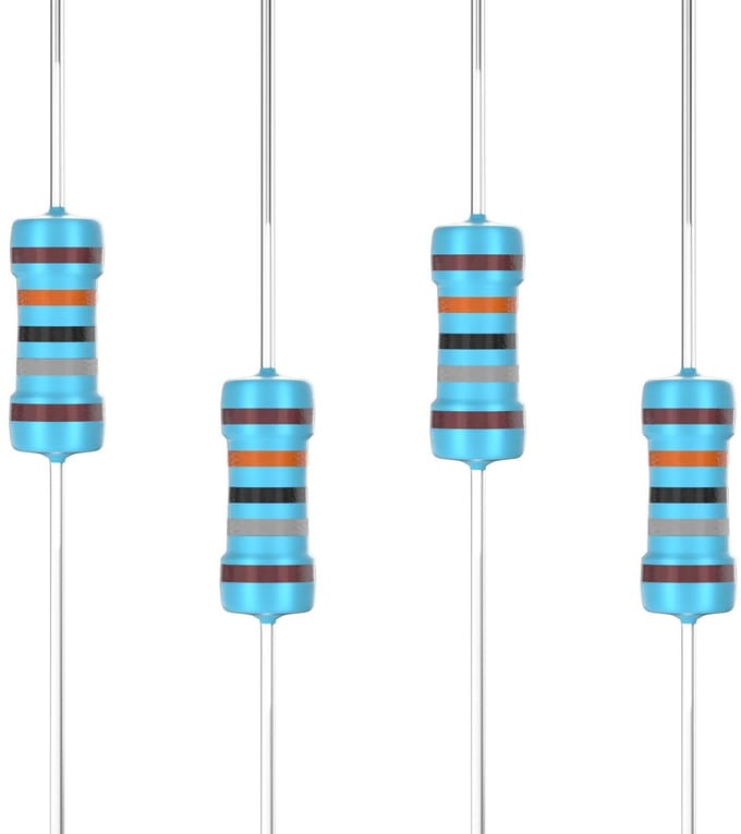 100 Stuks Weerstanden - Elektronische Componenten - Circuit Ontwerp - 1% Tolerantie - 1/4 Watt