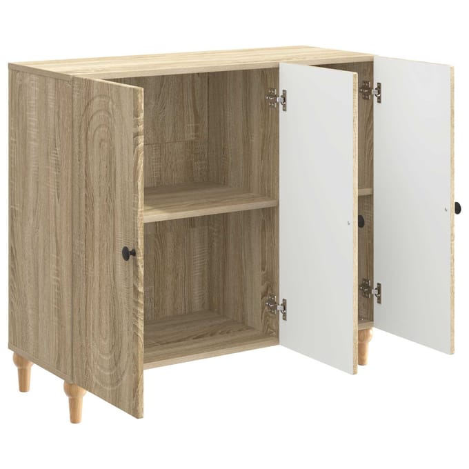vidaXL - Dressoir - Sonoma - Eiken - 89 - x - 34,5 - x - 80 - cm - Bewerkt - hout