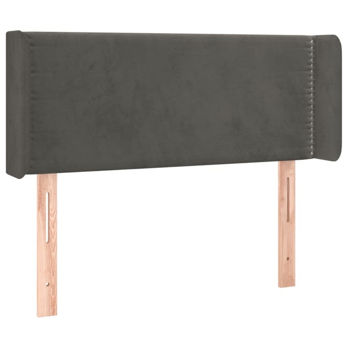 vidaXL - Hoofdbord - LED - 93x16x78/88 - cm - fluweel - donkergrijs