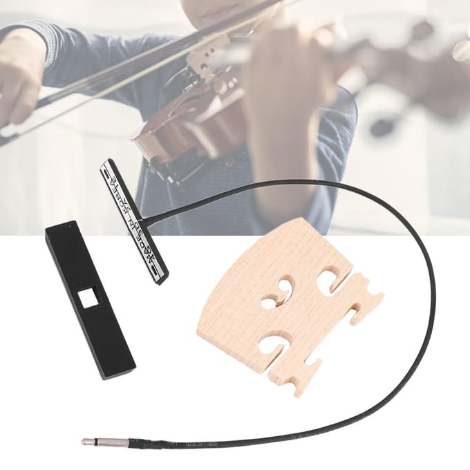 Ensemble d'accessoires pour violon Micro Barre Support Kit Chevalet pour Violon 4 4 Pièces d'instrument gray