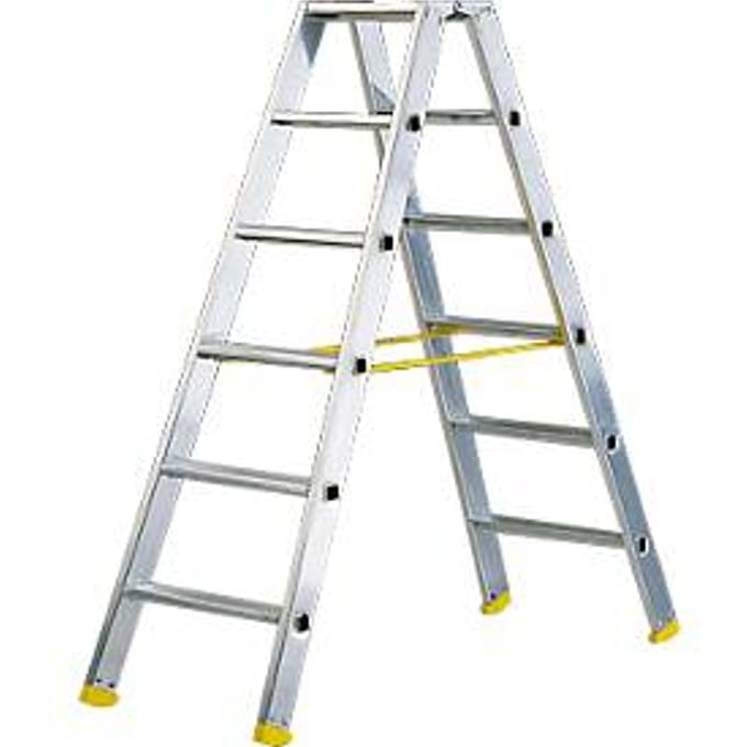 Dubbele trapladder MEHRSI®, 6 treden, 9 kg