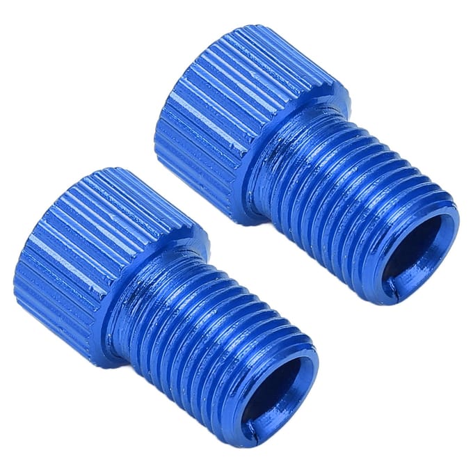 2pcsset Convertisseur Valve Vélo Presta vers Schrader Résistant à l'usure Adaptateur Pompe VTT Bleu red