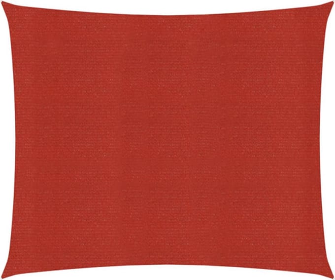 vidaXL - Zonnezeil - 160 - g/m² - 4x4 - m - HDPE - rood