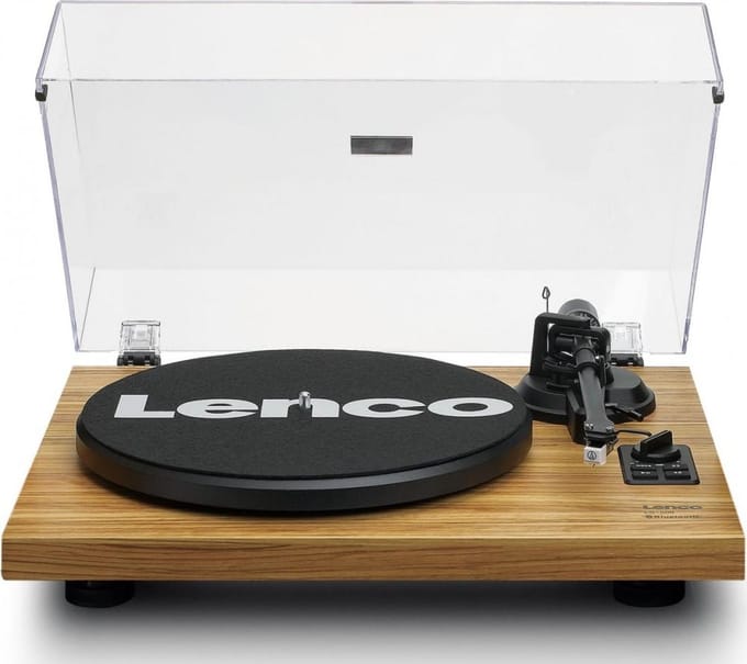 Lenco Platenspeler met Bluetooth - Twee externe Speakers - Ingebouwde Versterker - LS-500OK - Hout